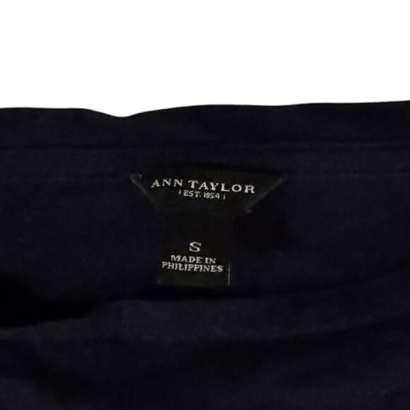 Ann Taylor Midnight Blue Wide Neck Tee Small Lightweight Layering Hero - Picture 2 of 4